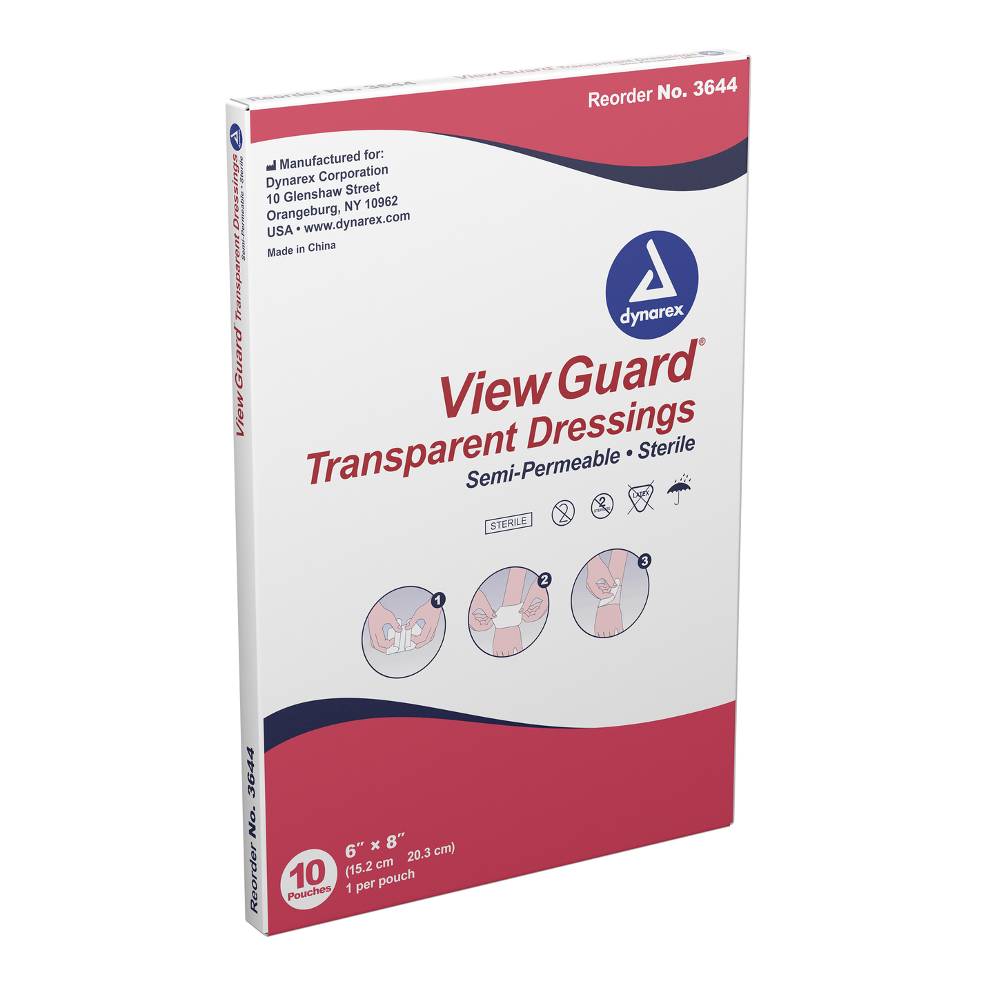 View Guard Transparent Dressings - Sterile, 6" x 8", 8/10/cs