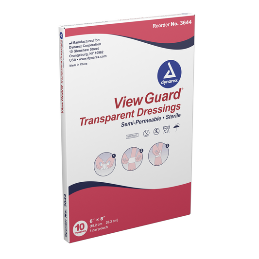 View Guard Transparent Dressings - Sterile, 6" x 8", 8/10/cs