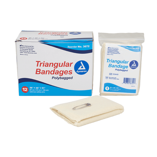 Triangular Bandages, 36" x 36" x 51", 12/bx