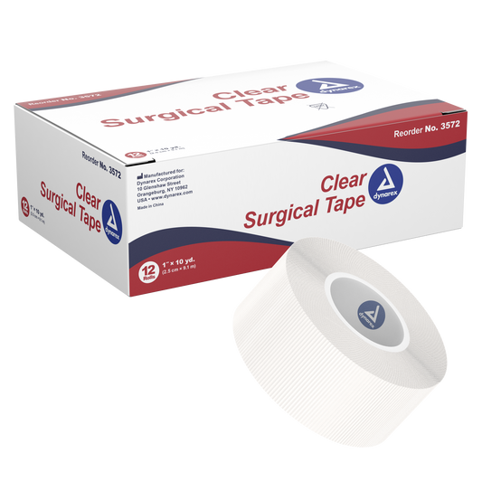 Clear Surgical Tape, 1" x 10 yd, Case (3572)