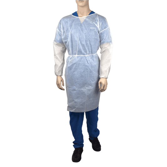 Isolation Gown Poly - Coated Barrier, 7XL, White, 10/5/cs
