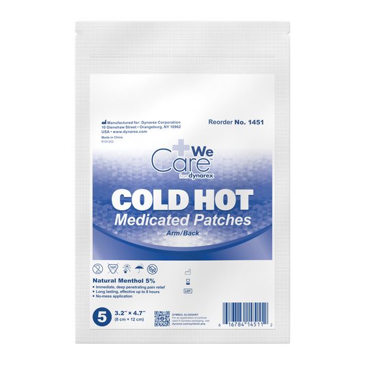 Cold Hot Medicated Patches - Arm/Neck, 8 cm x 12 cm, Case (1451)