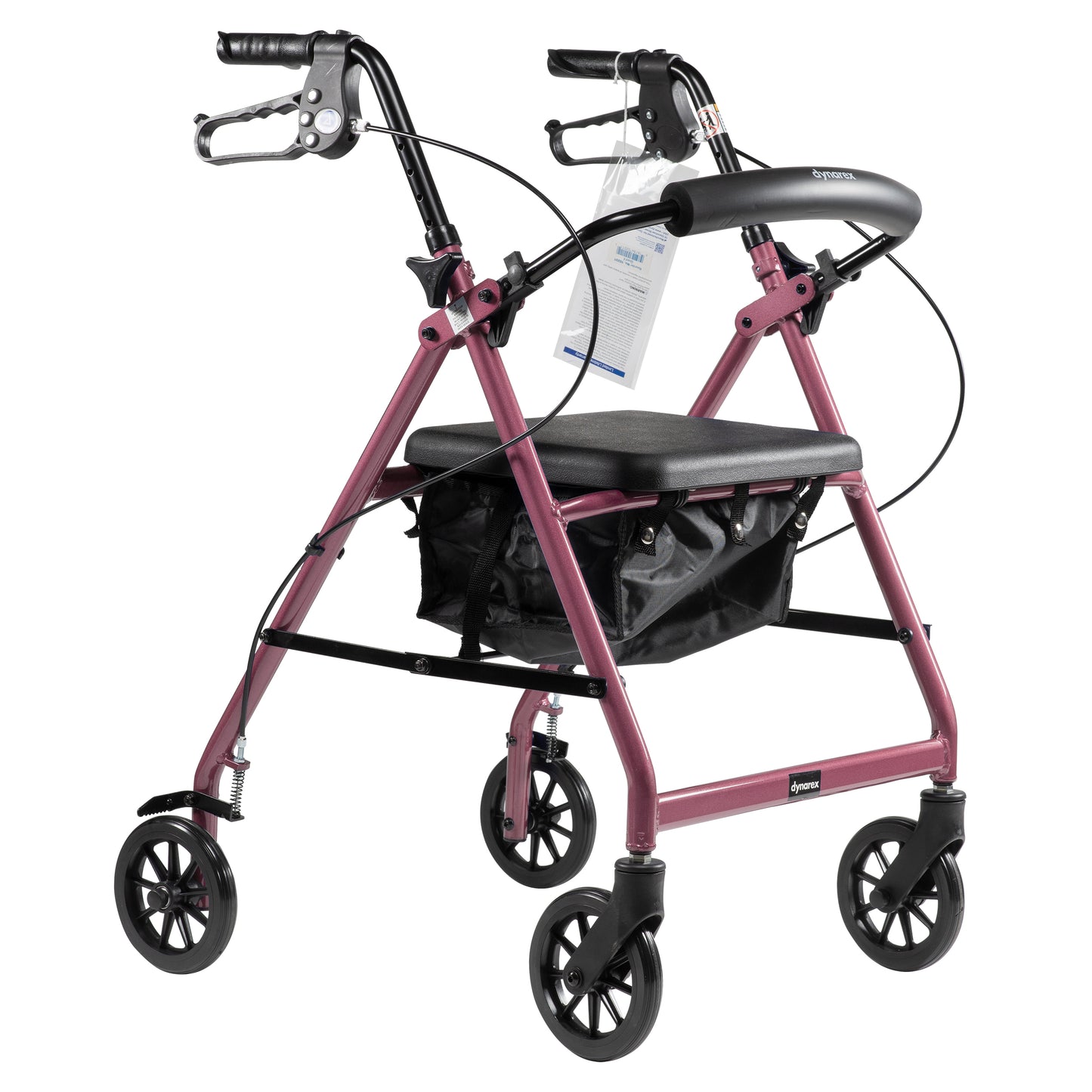 DynaGo Quad 6 - Aluminum Rollator, Pink 10201PK