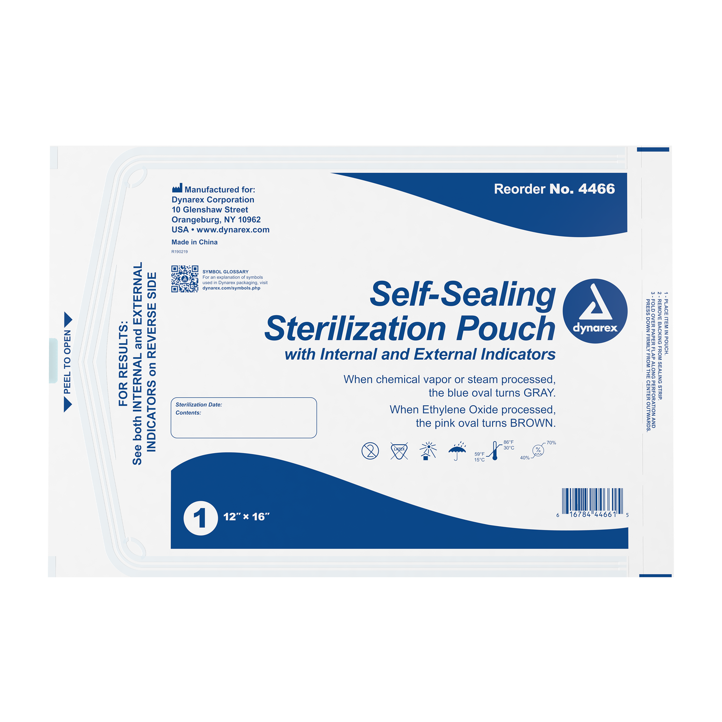 Sterilization Pouches, 12" x 16", 5/200/cs