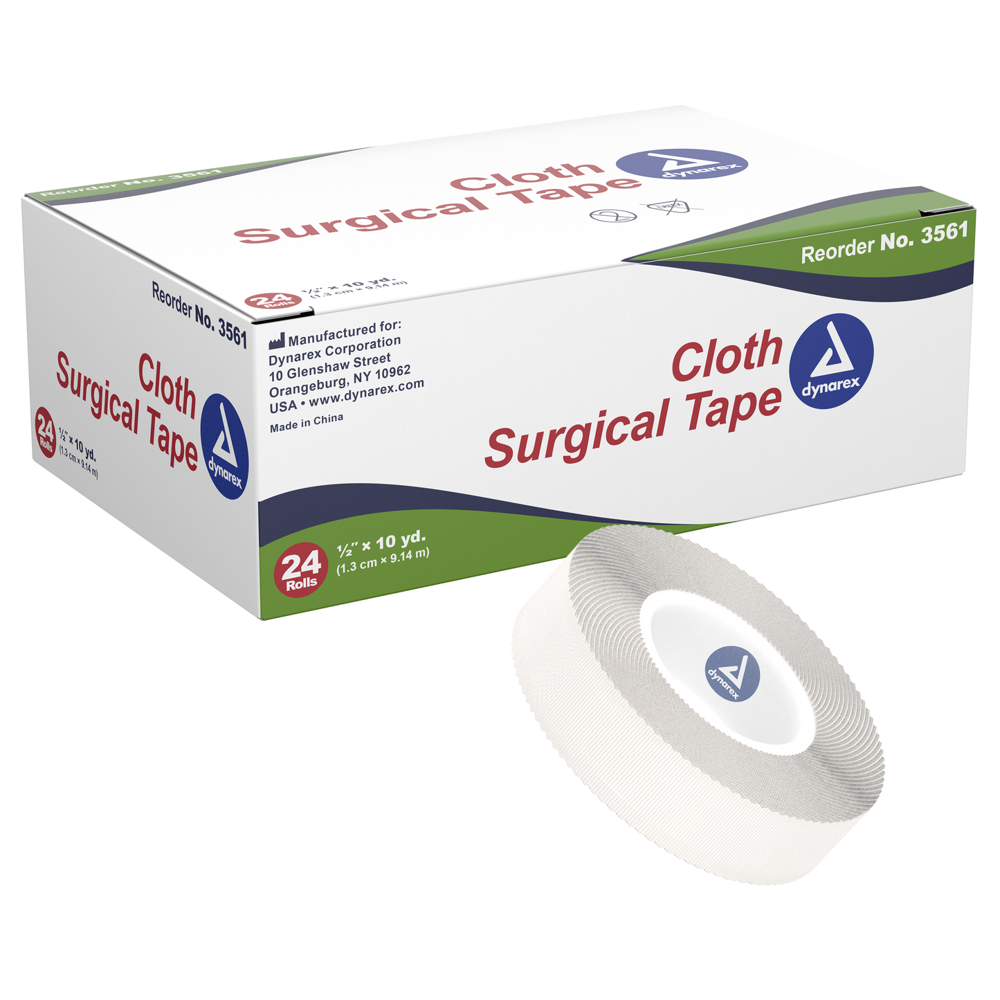 Cloth Surgical Tape, 1/2" x 10 yd, Case (3561)