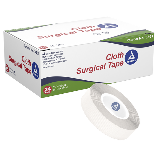 Cloth Surgical Tape, 1/2" x 10 yd, Case (3561)