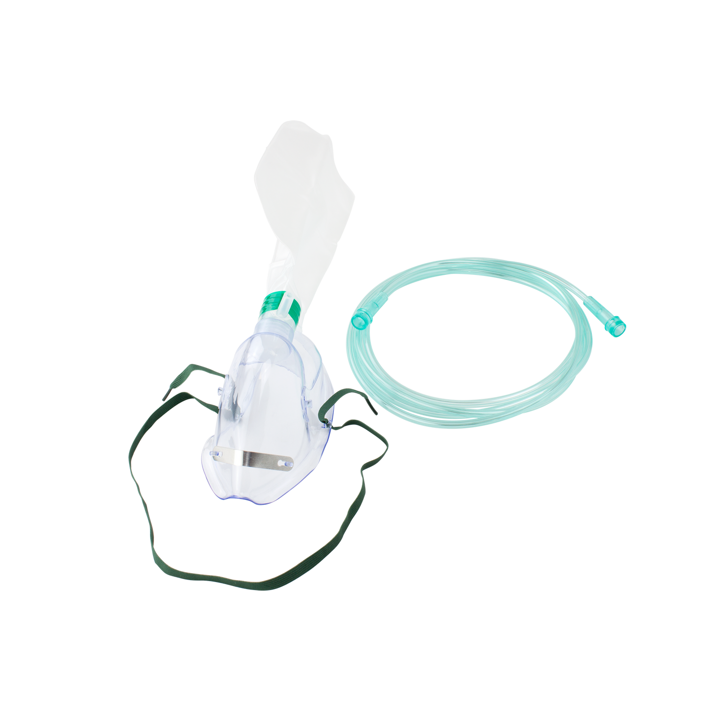 Oxygen High-Concentration Elongated Mask w/ 7' (2.1 m) tubin, Adult/Standard Connector, 50/cs