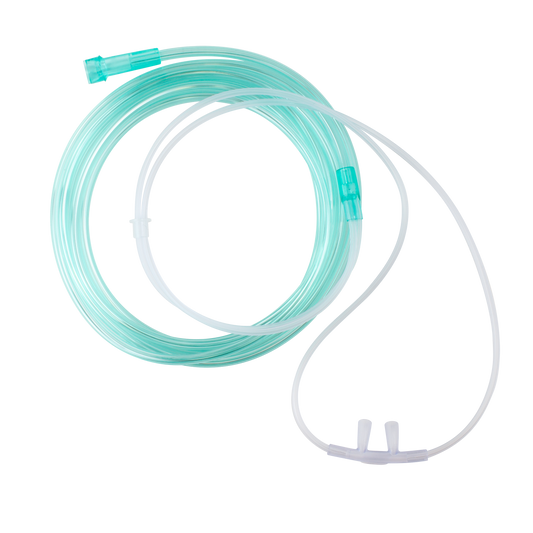 Nasal Oxygen Cannula Flared Tip w/ 7' (2.1 m) Crush Resistan, Adult/Standard Connector, 50/cs