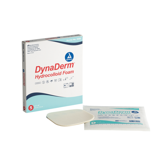 DynaDerm - Hydrocolloid Foam, 4" x 4", Case (3020)