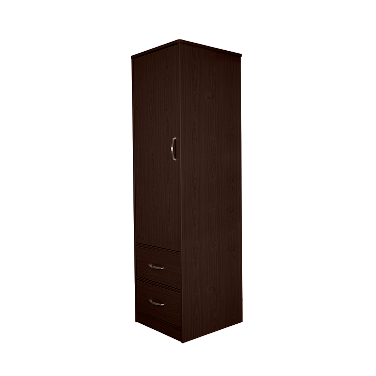 One Door / Two Drawer Wardrobe, Mahogany, 1pc/cs