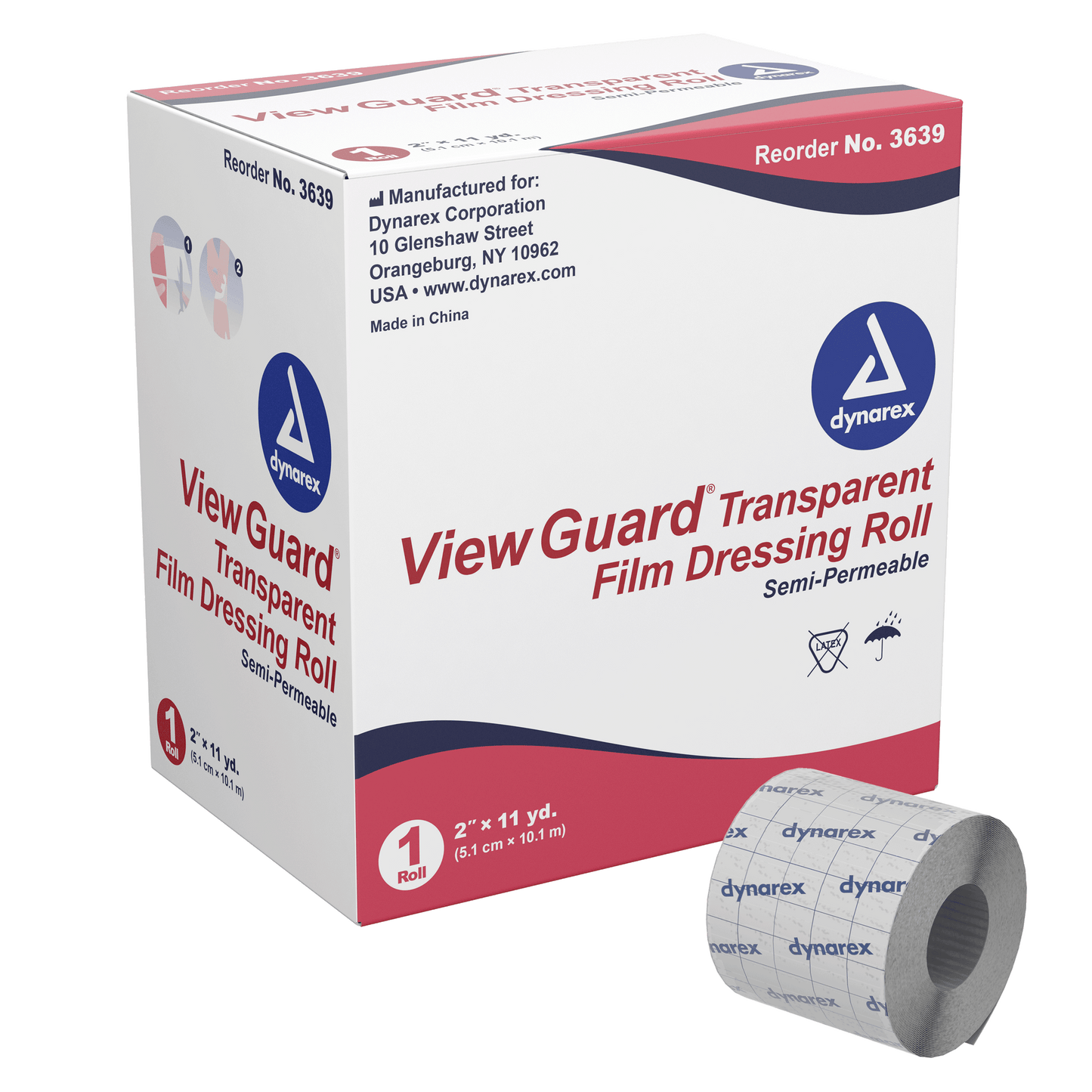 View Guard Transparent Film Dressing Roll, 2" x 11 yd, 12/cs