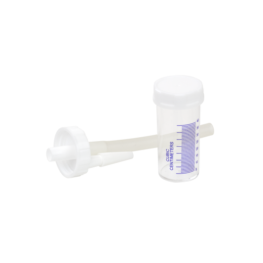 Mucus Specimen Trap - Leak Proof Transport Cap, 400 cc, 50/cs