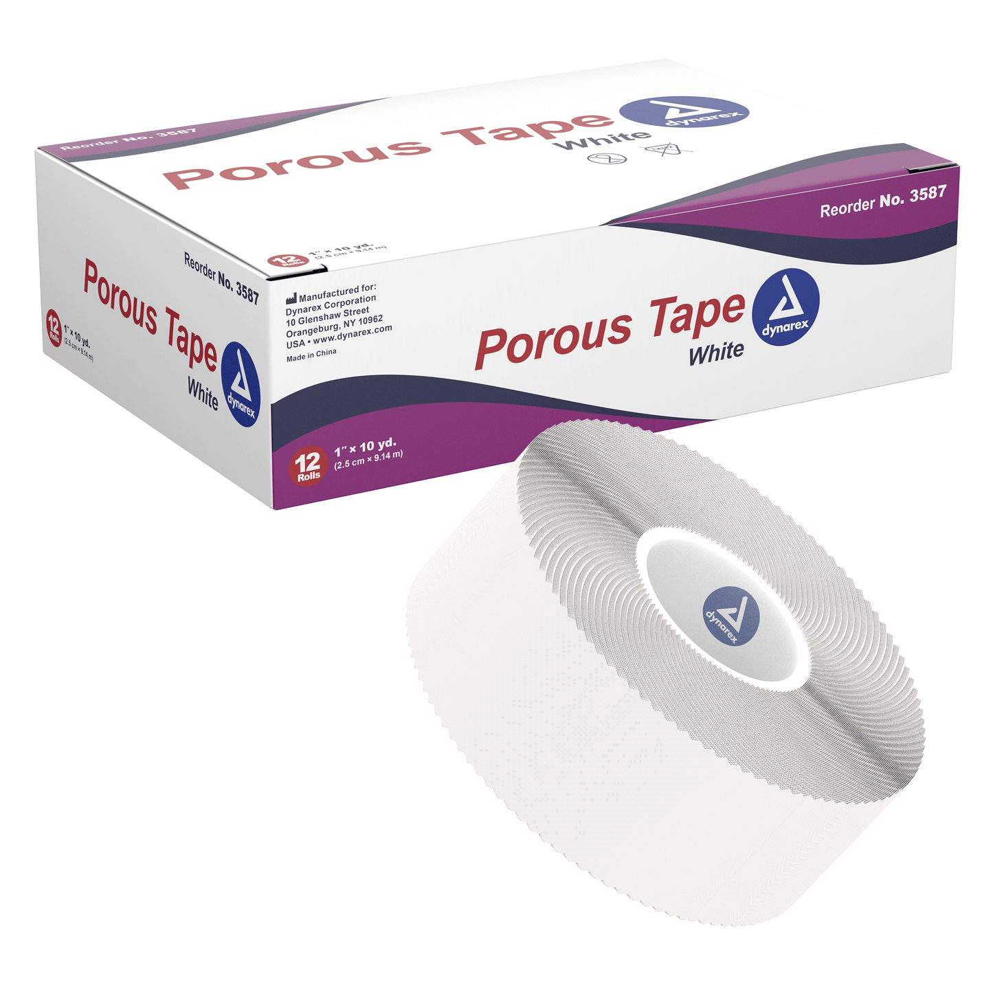 Porous Tape, 1" x 10 yd, 12/12/cs