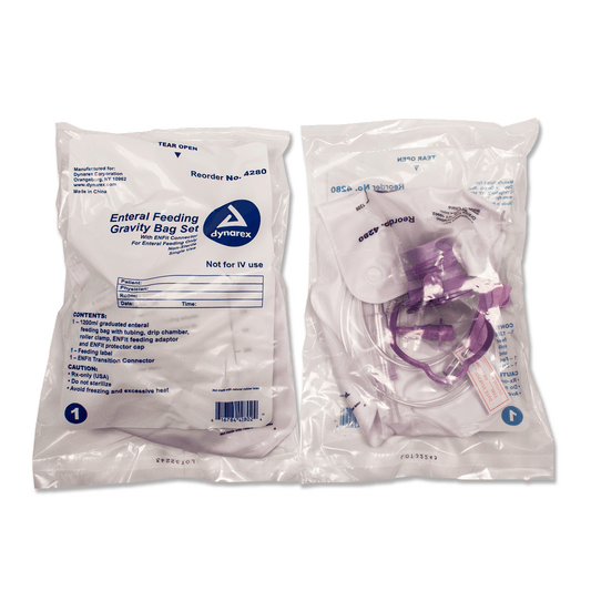 Enteral Delivery Gravity Bag Set - w/ ENFit Connector, 30/cs
