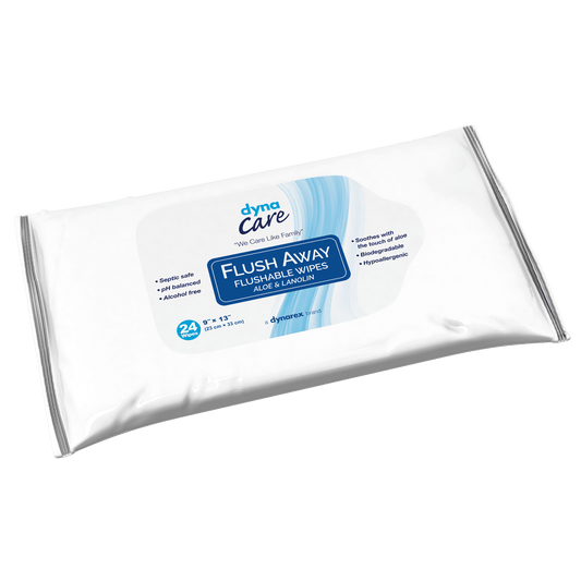 Flushable Wipes - Adult, 9" x 13" Soft Pack, 24/24/cs