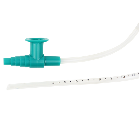 Single Suction Catheter - Graduated w/ Control Valve, 14 Fr, Adult, 50/cs