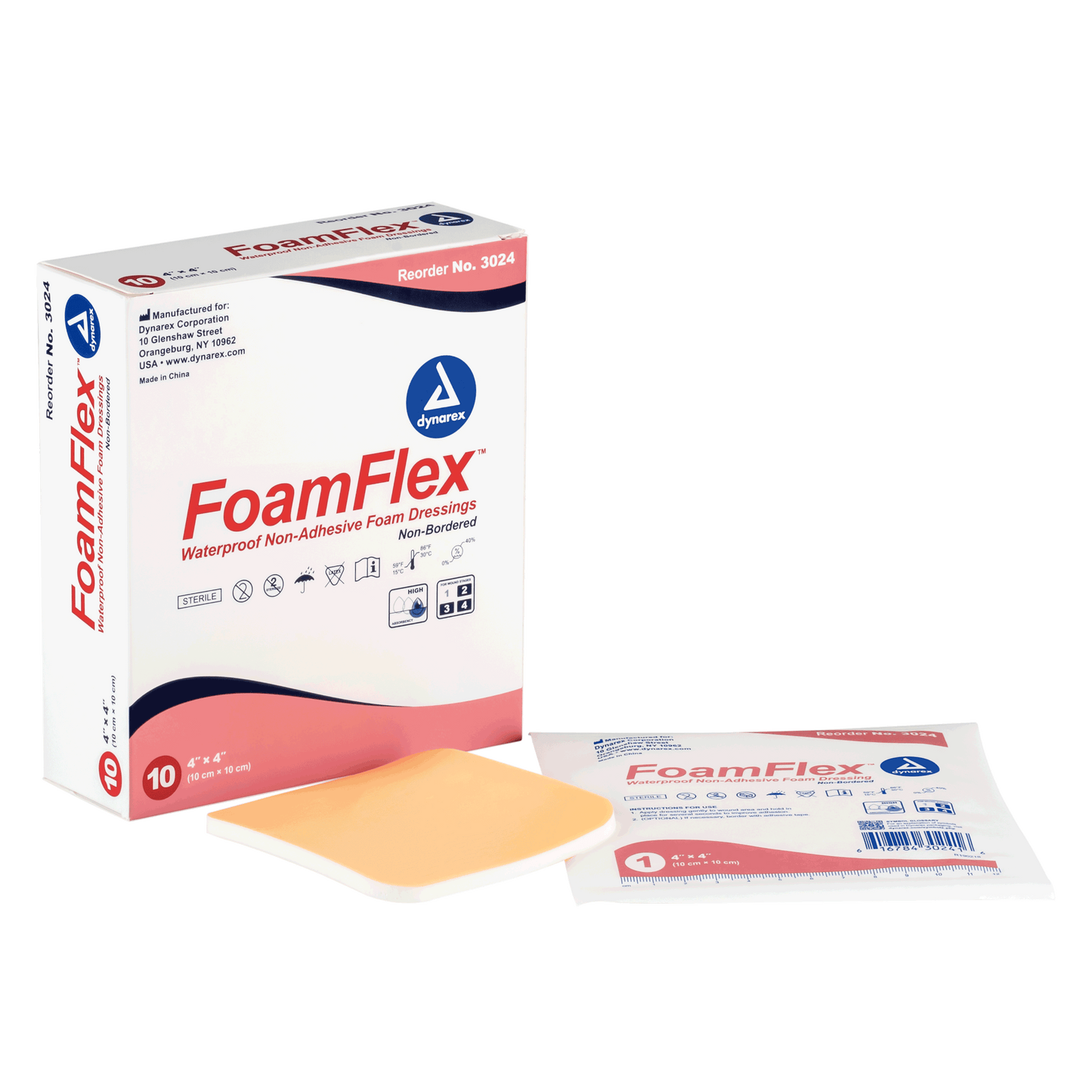 FoamFlex - Non-Adhesive Waterproof Foam, 4" x 4", 12/10/cs