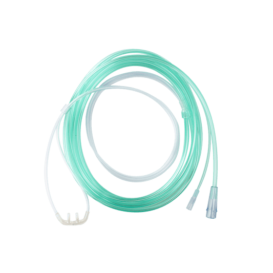 EtCO2 Nasal Sampling Cannula w/ 7' (2.1 m) Tubing w/ Female, Pediatric/Standard 02 Tubing C, 25/cs