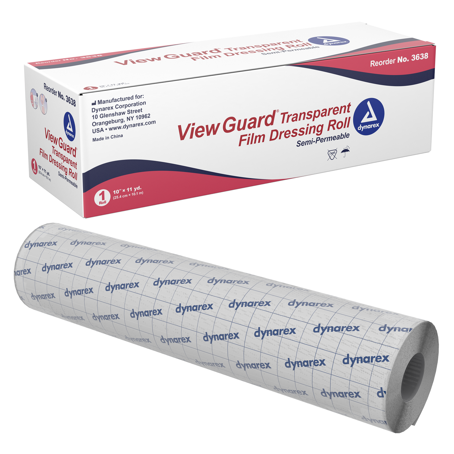 View Guard Transparent Film Dressing Roll, 10" x 11 yd, 12/cs