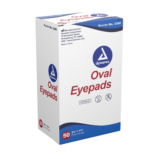 Oval Eye Pads - Sterile, 2 5/8" x 1 5/8", 12/50/cs