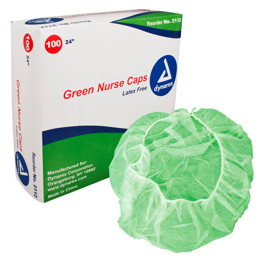 Nurse Cap O.R., 24", Green, 5/100/cs