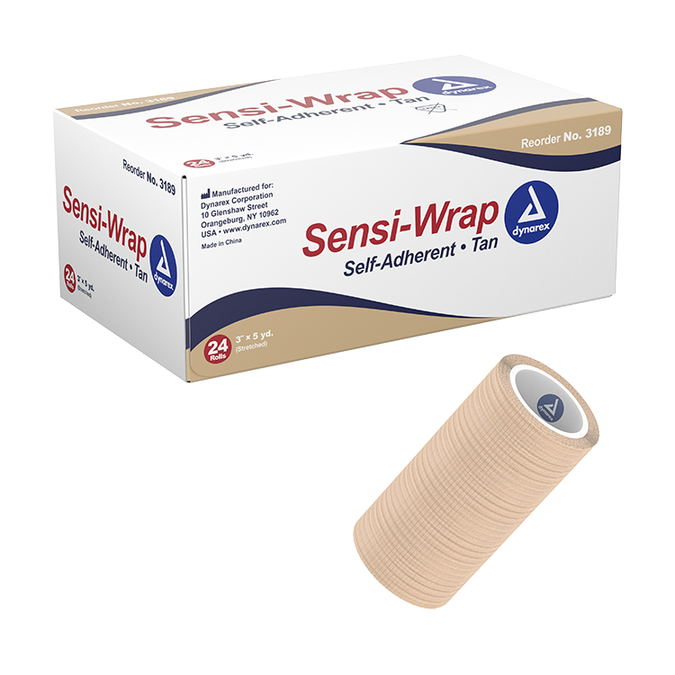 Sensi Wrap, Self-Adherent - Latex Free, 3" x 5 yd Tan, 24/cs