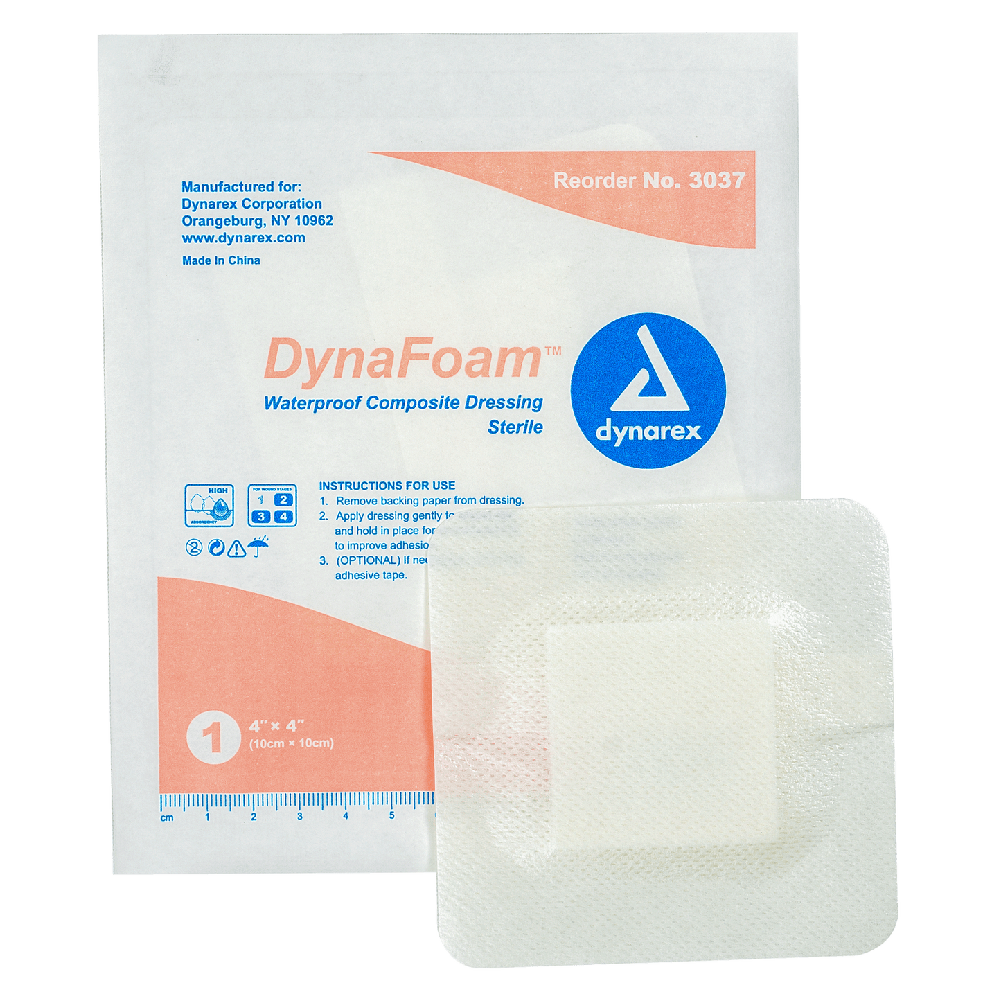 DynaFoam - Waterproof Bordered Foam, 4" x 4", Case (3037)