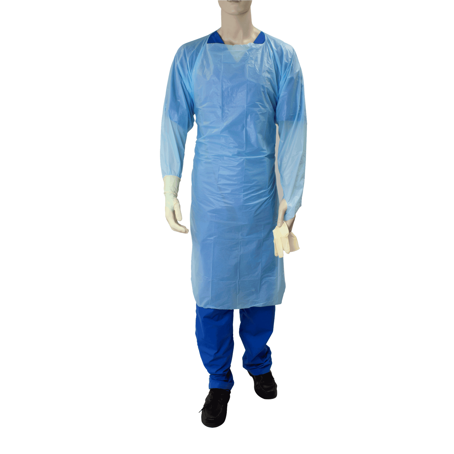 CPE Thumb Loop Isolation Gown, Blue, Case (2140)