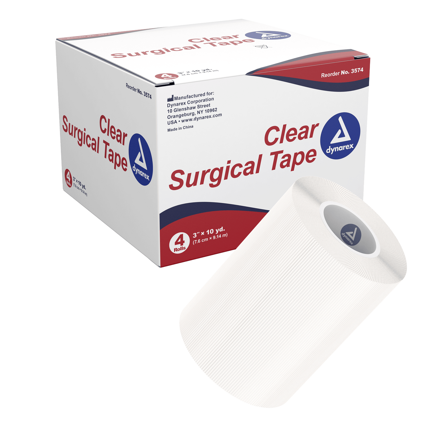 Clear Surgical Tape, 3" x 10 yd, Case (3574)