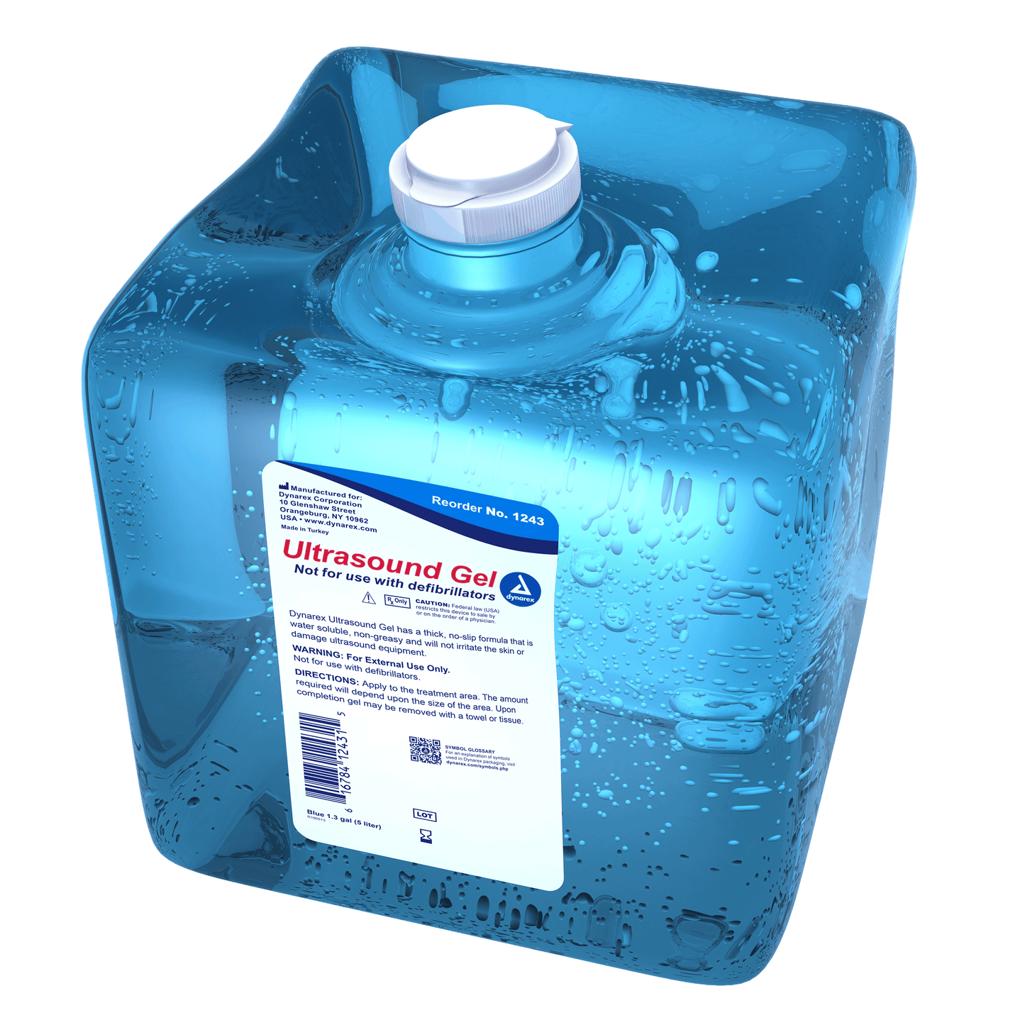 Ultrasound Gel, 1.3 gal., Blue, 4/cs