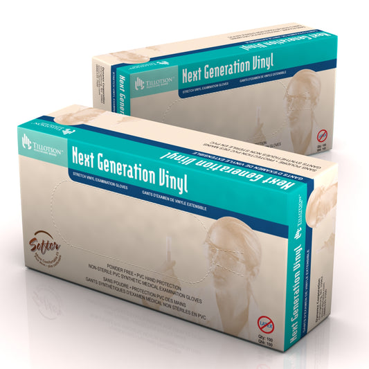 Next Generation Stretch Vinyl Exam Gloves, Large, Powder Free, 10/100/cs