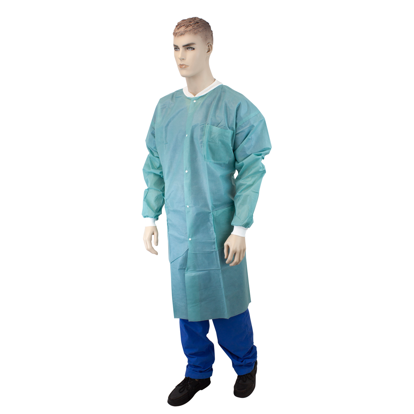 Lab Coat w/ Pockets, Small, Teal, 3/10/cs