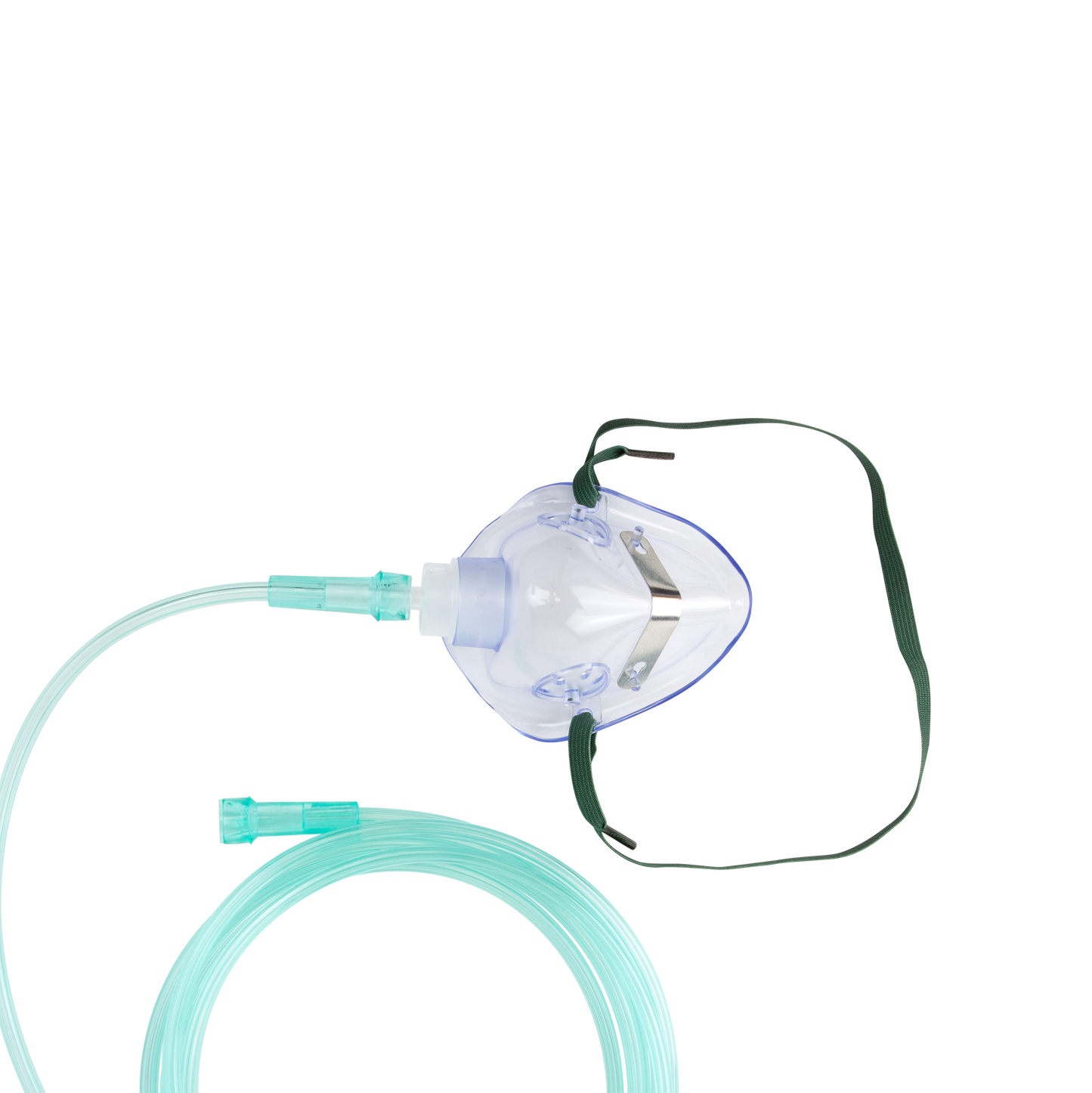 Oxygen Medium-Concentration Standard Mask w/ 7' (2.1 m) tubi, Pediatric/Standard Connector, 50/cs