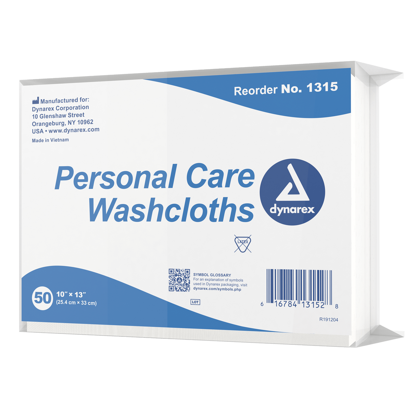 Personal Care Washcloth, 10" x 13", 10/50/cs