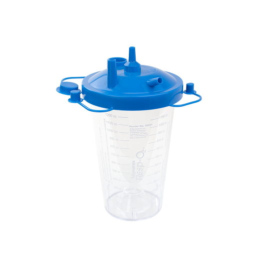 Disposable Suction Canister w/ Float Valve Shutoff, 1200 cc, Case (32220)