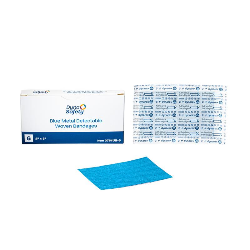 Blue Metal Detectable Woven Bandage  XL, 2" x 3", Case (3761UB-6)