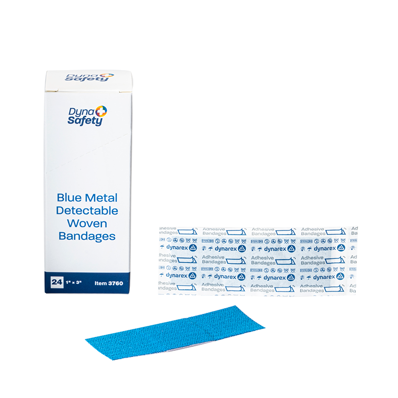 Blue Metal Detectable Woven Bandage, 1" x 3", Case (3760)