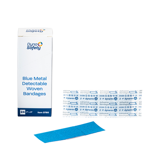 Blue Metal Detectable Woven Bandage, 1" x 3", Case (3760)