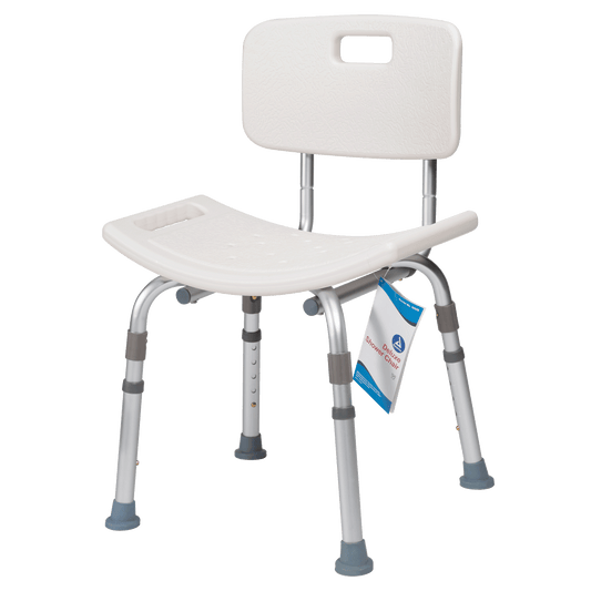 Deluxe Shower Chair w/ Back, White (10320)