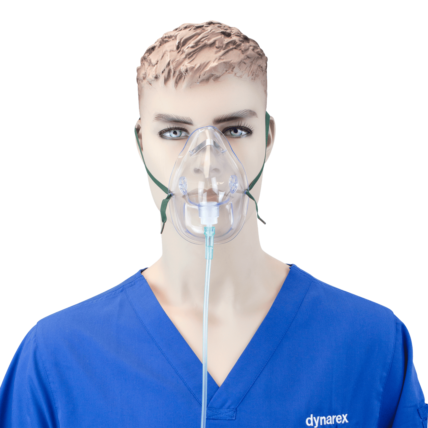 Oxygen Medium-Concentration Elongated Mask w/ 7' (2.1 m) tub, Adult/Standard Connector, 50/cs