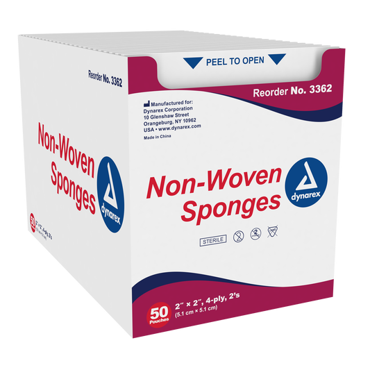 Non-Woven Sponge - Sterile 2's, 2" x 2" 4 Ply, 30/50/cs