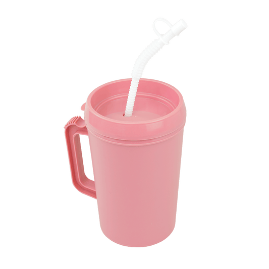 Carafe, Insulated (hot or cold) w/ Lid and Flexible Straw, 34 oz., Mauve, Case (4219)