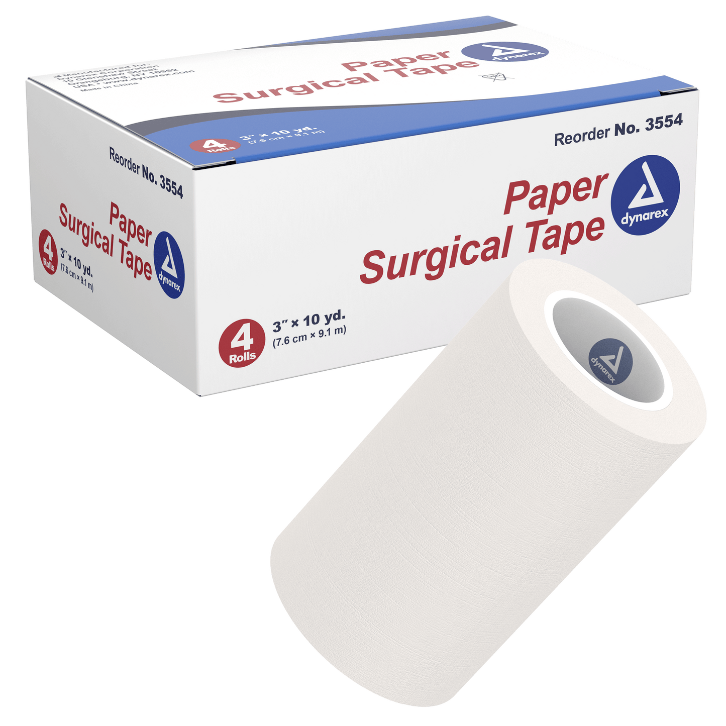 Paper Surgical Tape, 3" x 10 yd, 12/4/cs