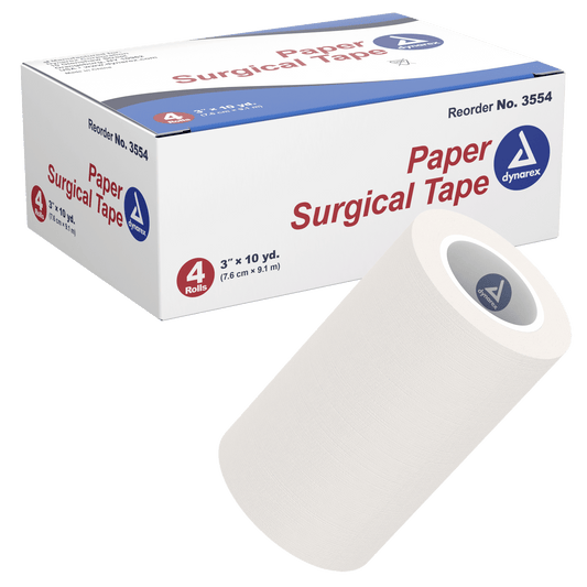 Paper Surgical Tape, 3" x 10 yd, 12/4/cs