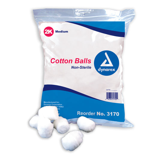 Cotton Ball, Medium, Case (3170)