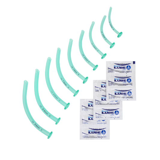 Nasopharyngeal Airway Kits - 9 NPA + 9 packs of Jelly, 1/bx