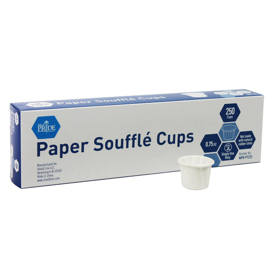 Shield Line Paper Souffle Cups - .75oz. - 20/250/cs. medical supply
