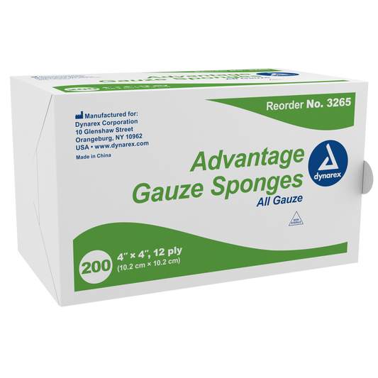 Advantage Surgical Sponges, 4" x 4" 12 Ply, Case (3265)