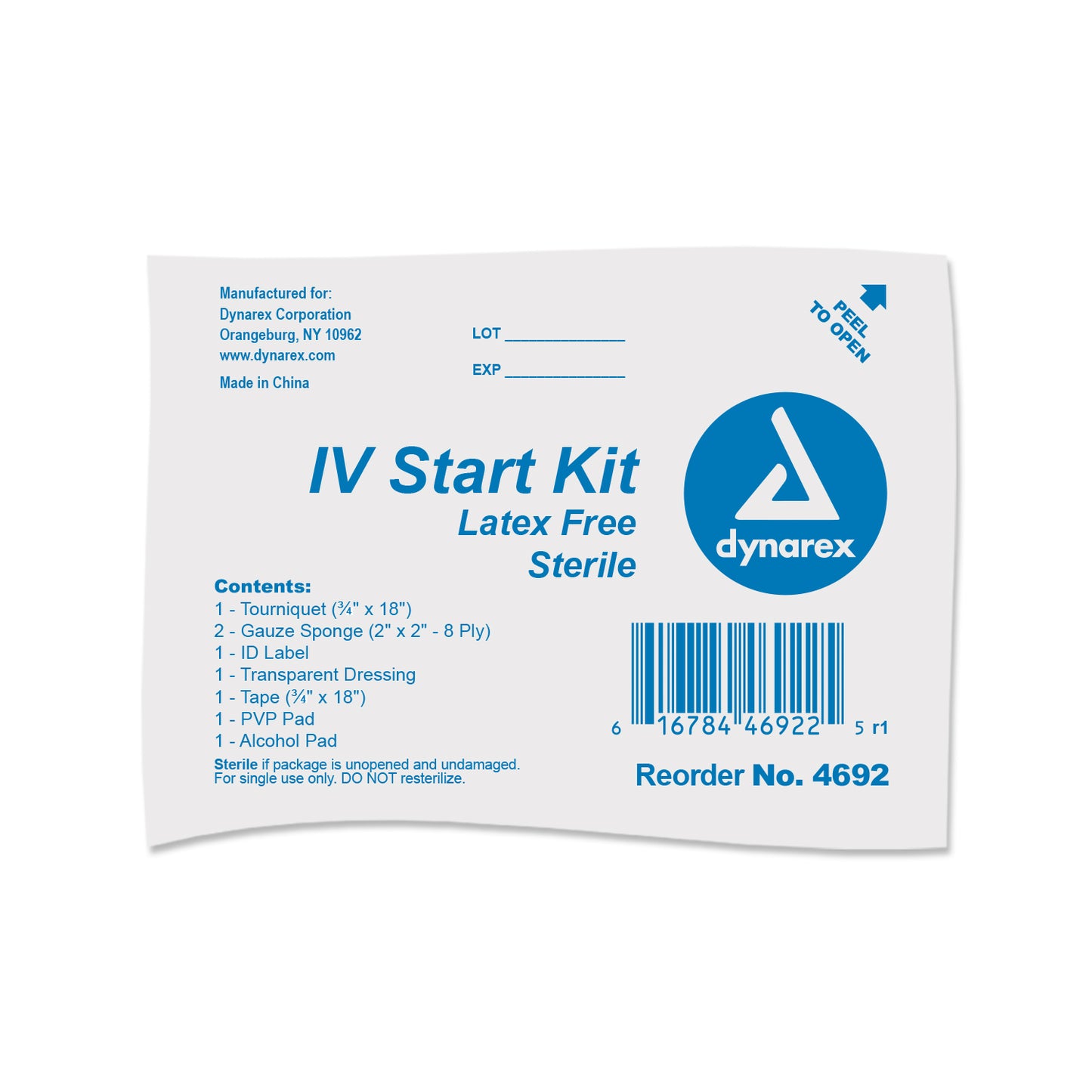 IV Start Kit, w/out Gloves, 50/cs