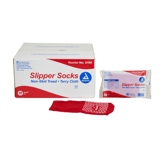 Slipper Socks, Small, Red, 48/cs